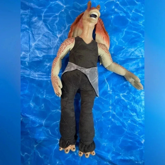 Star Wars - Jar Jar Binks - Talking Wake Up Alarm Plush - Thinkway - 22" Tall - Picture 7 of 10